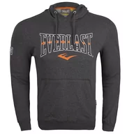 Bluzy męskie - Bluza Everlast Męska Ciepła Z Kapturem Szara S - miniaturka - grafika 1