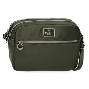 Pepe Jeans Christine Torba na ramię Zielona 24x16x9 cm Poliester z Detalami ze sztucznej skóry by Joumma Bags, Zielony, Talla única, torebka na ramię - Torebki damskie - miniaturka - grafika 1
