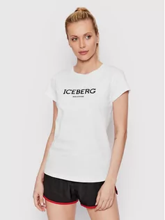 Koszulki i topy damskie - Iceberg T-Shirt ICE2WTS01 Biały Regular Fit - grafika 1
