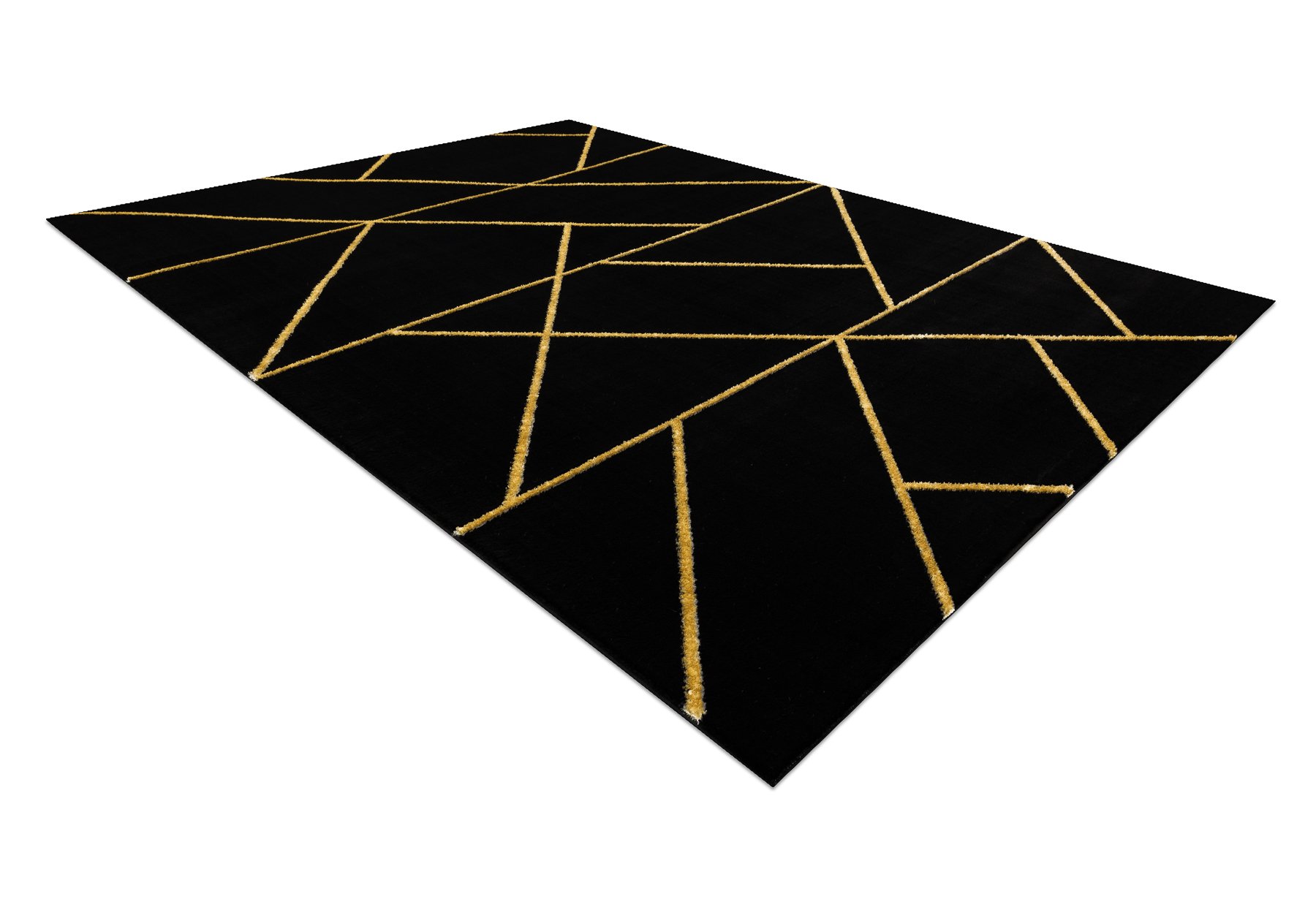 Dywan EMERALD ekskluzywny 1012 glamour, stylowy geometryczny / złoty czarny 240x330 cm