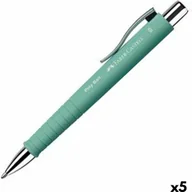 Długopisy - Długopis Faber-Castell Poly Ball XB niebieski zielony pogrubiony 5 szt - miniaturka - grafika 1