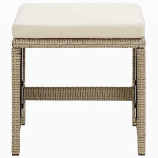 9-cz. zestaw mebli ogrodowych z poduszkami, polirattan, beżowy - Meble ogrodowe - miniaturka - grafika 8