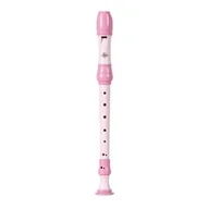 Instrumenty dęte - Dabell DSR-310G Pink flet sopran prosty plastik różowy system niemiecki 3-częściowy pokrowiec - miniaturka - grafika 1