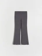 Spodnie i spodenki dla dziewczynek - Reserved - Legginsy flare - ciemnoszary - miniaturka - grafika 1