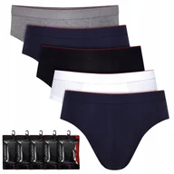 Majtki męskie - SLIPY męskie Henderson Red Line BAWEŁNA 5-PAK - XL - miniaturka - grafika 1