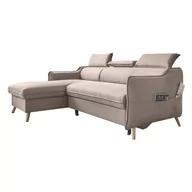 Narożniki - Beżowy narożnik rozkładany Miuform Sweet Harmony, lewostronny - miniaturka - grafika 1