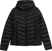 Kurtki damskie - Kurtka damska puchowa  4F AW23TDJAF225 - czarna XS - miniaturka - grafika 1