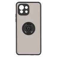 Etui i futerały do telefonów - Etui Xiaomi Mi 11 Lite Bi-material Metal Ring Function Stand czarne - miniaturka - grafika 1