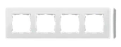Klawisze i ramki - Kontakt Simon Ramka 4-krotna SIMON 82 Detail ORIGINAL premium - biały/aluminium - miniaturka - grafika 1