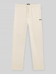 Spodnie dresowe o kroju regular fit z mieszanki bawełny - Spodnie sportowe męskie - miniaturka - grafika 1