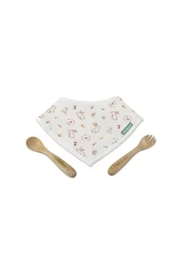 Zestaw ekologicznych sztućców ze śliniakiem ECO friendly - Królik - Sztućce dla dzieci Zestaw ekologicznych sztućców ze śliniakiem ECO friendly - Królik - Sztućce dla dzieci - miniaturka - grafika 1
