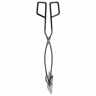 Szczypce grillowe metalowe czarne 41,5 cm kod: O-489165 + Sprawdź na SuperWnetrze.pl - Szczypce do grilla - miniaturka - grafika 1