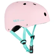 Kaski rowerowe - Kask NILS EXTREME MTW001-1 Różowo-turkusowy ( S) - miniaturka - grafika 1