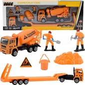 Samochody i pojazdy dla dzieci - ZESTAW POJAZDY BUDOWLANE BETONIARKA AUTA METAL RESORAKI REMONT BUDOWA DROGI - miniaturka - grafika 1