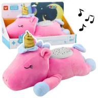 Maskotki i pluszaki - Przytulanka pluszowy jednorożec różowy Leantoys - miniaturka - grafika 1