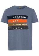 Koszulki męskie - camel active Męski 409745/1T06 T-shirt męski, niebieski (Stone Blue), M, Stone Blue, M - miniaturka - grafika 1