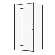 Kabiny prysznicowe - Kabina prysznicowa Cersanit Jota 100x80x195 prostokątna czarny transparentne S160-034 - miniaturka - grafika 1
