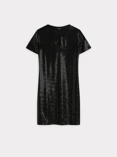 Błyszcząca sukienka o prostym kroju - Sukienki - miniaturka - grafika 1