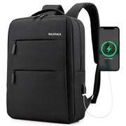 Torby fotograficzne i futerały - Plecak torba na laptopa 15,6" duży wodoodporny z portem USB Unisex 44x34x13cm Alogy Backpack Czarny - miniaturka - grafika 1