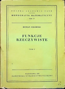 Funkcje rzeczywiste tom II - Matematyka - miniaturka - grafika 1