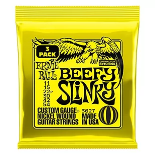 Ernie Ball Beefy Slinky Nickel Wound Electric Guitar Strings 3 Pack - 11-54 Gauge - Struny gitarowe  - miniaturka - grafika 1