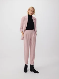 Reserved - Spodnie jogger - pastelowy róż - Spodnie damskie - miniaturka - grafika 1