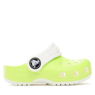 Klapki Crocs Crocs Classic Glow In The Dark Clog T 209161 Zielony - Buty dla dziewczynek - miniaturka - grafika 1