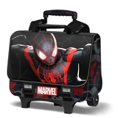 Plecaki - Spiderman Miles-Cartable Plecak 2.0, ze zdejmowanym wózkiem, czarny, 38 x 35 cm, Czarny, Plecak Cartable 2.0 ze zdejmowanymi kilometrami na kółkach - miniaturka - grafika 1