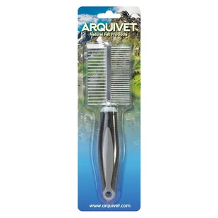ARQUIVET Podwójny metalowy grzebień 21 x 5,5 cm - Szczotki i furminatory - miniaturka - grafika 1