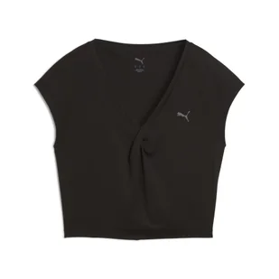 Damska koszulka z węzłem MOVE CLOUDPSUN PUMA Black - Koszulki sportowe damskie - miniaturka - grafika 1