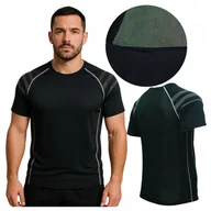 Pozostała odzież narciarska - KOSZULKA TERMOAKTYWNA męska krótki rękaw Szybkoschnąca Bardzo Lekka MESH - miniaturka - grafika 1