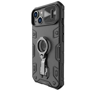 Nillkin CamShield Armor Pro Magnetic Case etui iPhone 14 Plus MagSafe pancerny pokrowiec podstawka ring czarny - Etui i futerały do telefonów - miniaturka - grafika 2