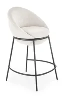 Taborety i hokery - Beżowy tapicerowany hoker kubełkowy W2-D38 - miniaturka - grafika 1