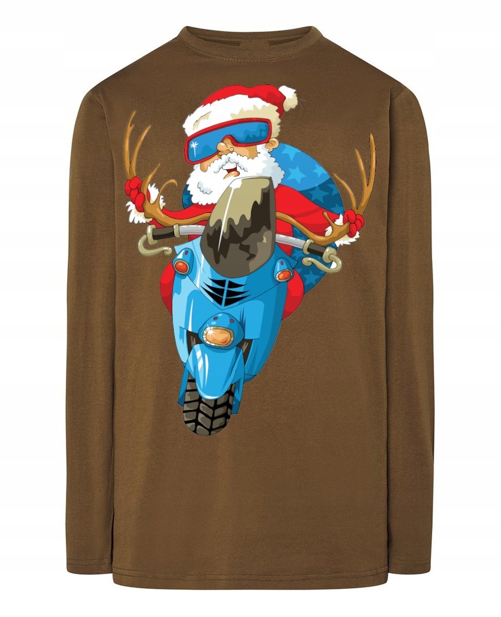 Longsleeve nadruk Mikołaj Motocyklista R.S