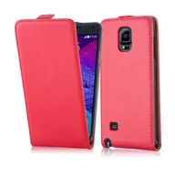 Etui i futerały do telefonów - Samsung Cadorabo Cadorabo Etui do Galaxy Note 4 w kolorze Chili ROT - etui na telefon komórkowy z klapką z gładkiej skóry - Case Cover etui ochronne etui futerał Book Flip Style DE-104367 - miniaturka - grafika 1