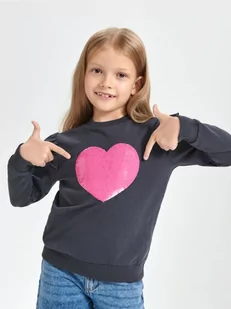 Sinsay - Bluza z cekinami - szary - Swetry dla dziewczynek - miniaturka - grafika 1
