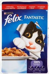 Purina Felix Fantastic karma dla kota z wołowiną w galaretce 100g - Mokra karma dla kotów - miniaturka - grafika 1