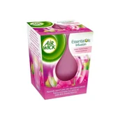 Świece - Air Wick Essential Oils świeczka zapachowa Fuksja i Słodkie Kwiaty 105g - miniaturka - grafika 1