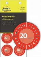 Etykiety samoprzylepne i bloki etykiet - AVERY Rød inspektionsetiket Ø30 mm - miniaturka - grafika 1