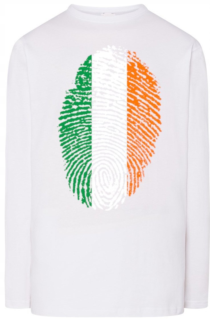 Irlandia Flaga Odcisk Bluza Longsleeve Nadruk L