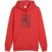 Bluzy męskie - Bluza Męska Puma Ess Logo Lab Hoodie Fl Czerwona 684669 15 L - miniaturka - grafika 1