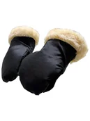Akcesoria do wózków - Kaiser Naturfellprodukte Ogrzewacz wełniany "Stroller Mitt" w kolorze czarnym do rąk - miniaturka - grafika 1