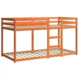 Łóżko piętrowe, woskowy brąz, 90x200 cm, lite drewno sosnowe Lumarko! - Łóżka dla dzieci i młodzieży - miniaturka - grafika 3