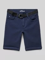 Spodnie i spodenki dla chłopców - Szorty jeansowe o kroju skinny fit z 5 kieszeniami - miniaturka - grafika 1