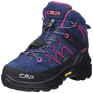 Buty dla chłopców - CMP Moon Mid Wp Trekking Shoes Walking Shoe, Blue-Rose, 31 EU - grafika 1