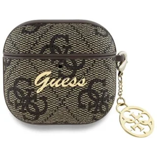 Guess 4G Charm Collection - Etui AirPods 4 (brązowy) - Akcesoria do słuchawek - miniaturka - grafika 1