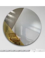 Lustra - Okrągłe lustro dekoracyjne kolorowa tafla złoto i brąz - RONI, Dostępne wymiary: Średnica 90cm - miniaturka - grafika 1