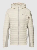 Kurtki męskie - Pikowana kurtka z kapturem z nadrukiem z logo - miniaturka - grafika 1