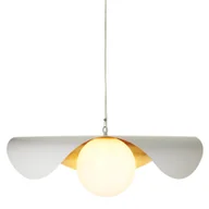 Lampy sufitowe - Metalowa lampa wisząca nad stół ENZO ST-F22020601-D60 white biały złoty - miniaturka - grafika 1