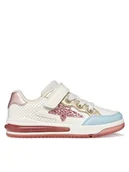 Buty dla dziewczynek - Geox Sneakersy J Sketlite Girl J65NWA 054AJ C1Z8W D Biały - miniaturka - grafika 1